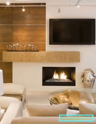 Sala de estar com lareira e TV - 50 fotos de design interior