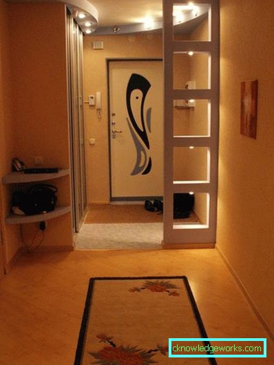 Idéias de design de corredor com um guarda-roupa de deslizamento - fotos interiores