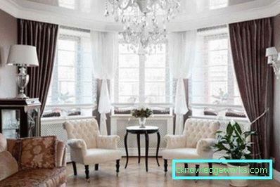 Mobília de sala de estar de estilo clássico - características de estilo