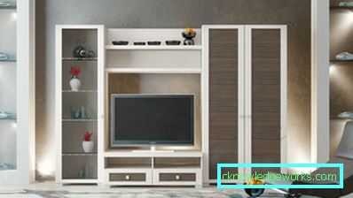 Mobília da sala de estar modular em estilo moderno - fotos de design