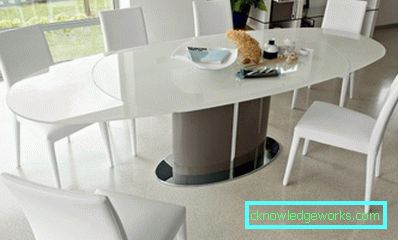 Mesa oval dobrável para a cozinha