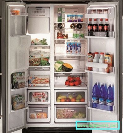Tamanhos do refrigerador Side by Side