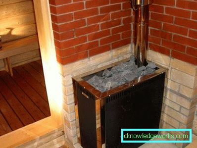 Os detalhes da instalação do forno no banho