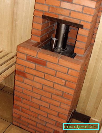 Os detalhes da instalação do forno no banho
